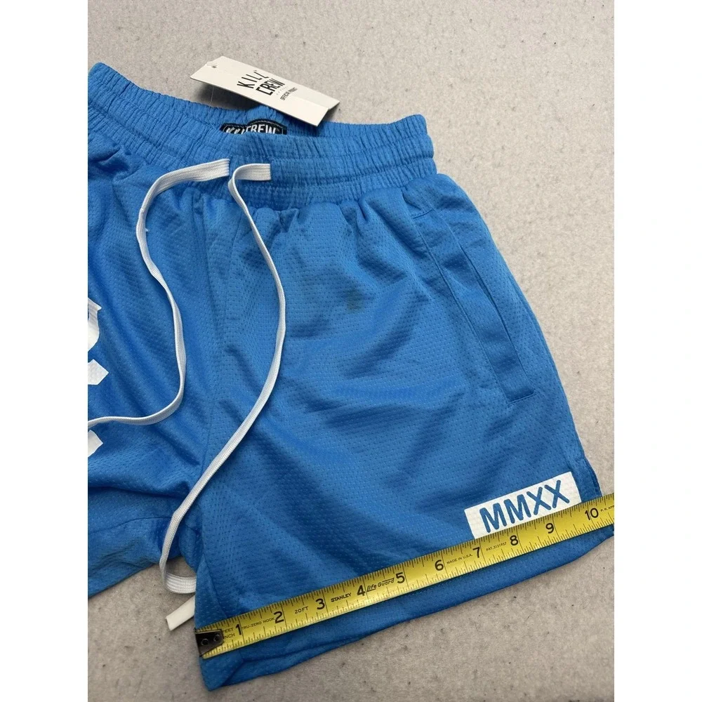 Kill Crew Muay Thai Shorts Mens XS Blue Mesh Kill Crew MMXX Training Athletic